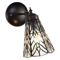 Clayre & Eef Transparente Wandlamp Tiffany 17*12*23 cm E14/max 1*40W 5LL-6208 - thumbnail
