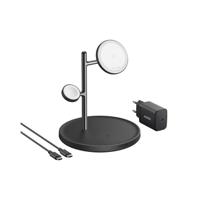 Anker MagGo Magnetic Wireless Charger 15W 3-in-1 Stand EU Plug Oplader Zwart