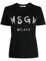 MSGM t-shirt à logo imprimé - Noir - thumbnail