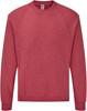 Fruit Of The Loom F304 Classic Raglan Sweat - Heather Red - XL