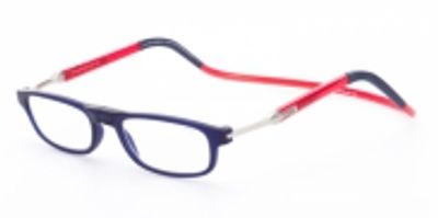CliC Flex Frosted donker blauw / rood +2.5