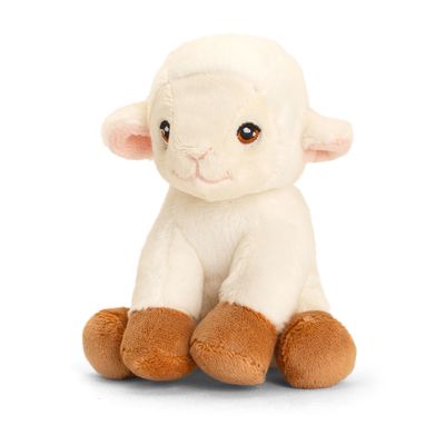 Pluche knuffel dier schaap/lammetje 12 cm