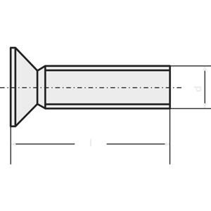 TOOLCRAFT 889781 Verzonken schroeven M2.5 8 mm T-profiel DIN 965 RVS A2 1 stuk(s)