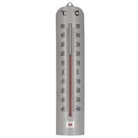 Lifetime Garden zon/Schaduw thermometer zilver voor buiten 27 cm kunststof - thumbnail