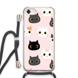 Katten: iPhone 7 Transparant Hoesje met koord