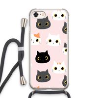 Katten: iPhone 7 Transparant Hoesje met koord