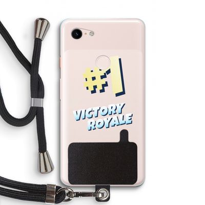 Victory Royale: Pixel 3 XL Transparant Hoesje met koord