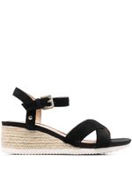 Geox sandales compensées Ischia en jute - Noir Geox sandales compensées Ischia en jute - Noir