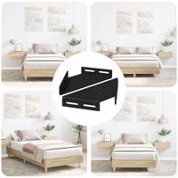 VidaXL Hoekbeugel 2 pcs zwart 138,5 x 50,5 x 16 mm ijzer