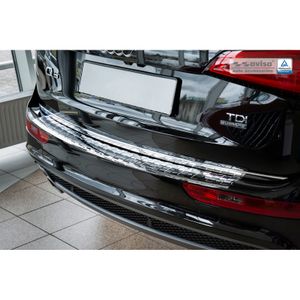 Chroom RVS Bumper beschermer passend voor Audi Q5 2008-2012 & 2012- 'Ribs' AV238007