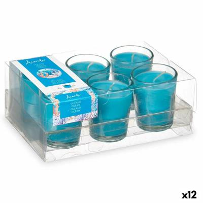 Geurkaarsenset 16 x 6,5 x 11 cm (12 Stuks) Glas Oceaan