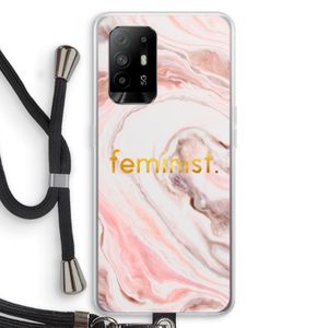 Feminist: Oppo A95 5G Transparant Hoesje met koord
