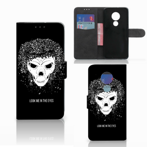 Telefoonhoesje met Naam Motorola Moto G7 Power Skull Hair