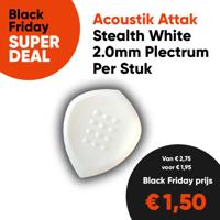 Acoustik Attak Stealth White 2.0mm Plectrum - Per Stuk