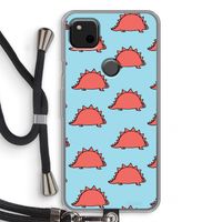 Dinosawrr: Pixel 4a Transparant Hoesje met koord