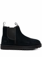 UGG bottines en peau lainée à logo embossé - Noir