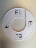 Maatring 9cm wit/zwart EL