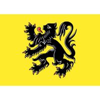 10x Vlaanderen vlag stickers 10 cm - thumbnail