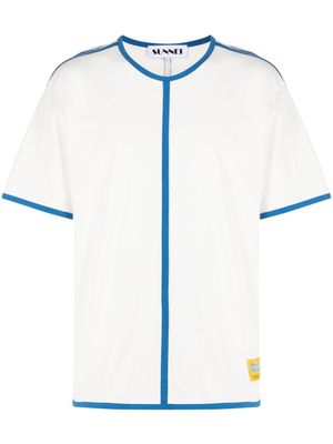 Sunnei polo colour block en coton à manches courtes - Blanc Sunnei polo colour block en coton à manches courtes - Blanc