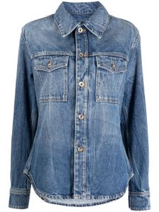 Rabanne veste en jean à détails de zips - Bleu