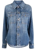 Rabanne veste en jean à détails de zips - Bleu - thumbnail