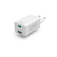 Hama Snellader 1x USB-C 1x USB-A PD/Qualcomm® Mini-oplader 32W WS - thumbnail