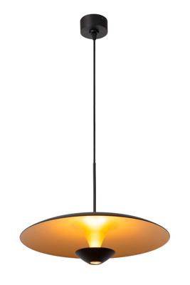 Lucide KENNETH - Hanglamp - Ø 40 cm - LED Dimb. - 1x12W 2700K - Zwart | Premium