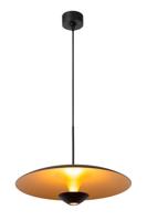 Lucide KENNETH - Hanglamp - Ø 40 cm - LED Dimb. - 1x12W 2700K - Zwart | Premium
