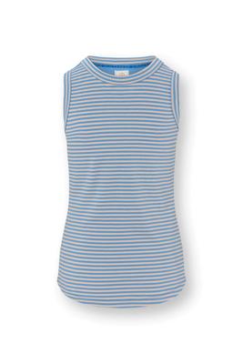 Pip Studio Trinity Top Mouwloos Little Sumo Stripe Blauw XS Pip Studio Trinity Top Mouwloos Little Sumo Stripe Blauw XS