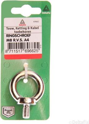 Ringschroef m8 rvs - Deltafix