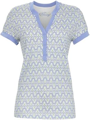 Grafisch patroon pyjamashirt blauw Grafisch patroon pyjamashirt blauw