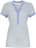 Grafisch patroon pyjamashirt blauw