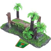 Boon Aquarium Ornament - Steiger met Mos & Bomen, Natuurlijk Polyresin 20cm, Veilig & Duurzaam