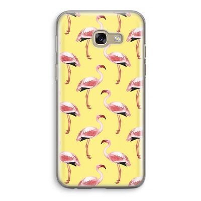Flamingo's geel: Samsung Galaxy A5 (2017) Transparant Hoesje