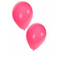 10x stuks Roze party ballonnen 27 cm   -