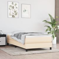 Boxspringframe stof crmekleurig 80x200 cm - thumbnail