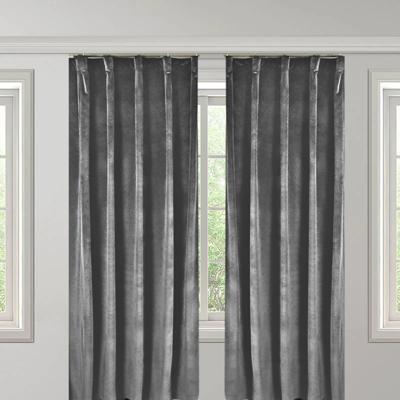 Velvet Gordijnen Verduisterend - Haken of Ringen maat: 250 x 150 cm - materiaal: Polyether - Dekbed-Discounter.nl