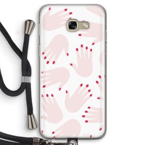 Hands pink: Samsung Galaxy A5 (2017) Transparant Hoesje met koord
