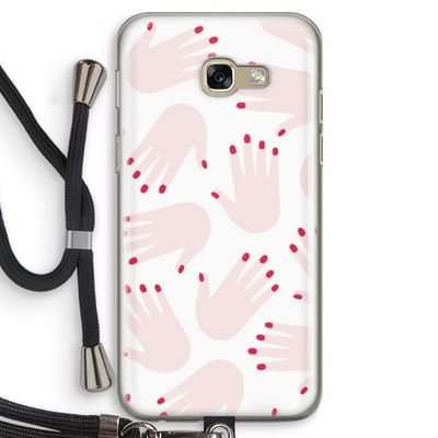 Hands pink: Samsung Galaxy A5 (2017) Transparant Hoesje met koord