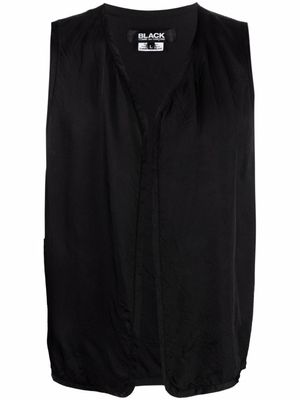 Black Comme Des Garçons gilet à logo brodé - Noir
