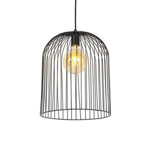 QAZQA Design hanglamp zwart - Wire Knock