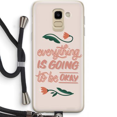 Optimistic flower girl: Samsung Galaxy J6 (2018) Transparant Hoesje met koord