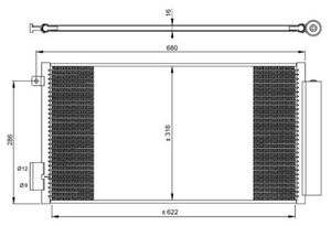 Condensor, airconditioning 350061