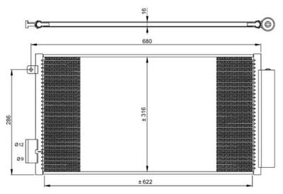 Condensor, airconditioning 350061