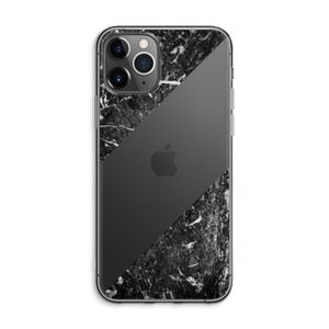 Zwart marmer: iPhone 11 Pro Max Transparant Hoesje