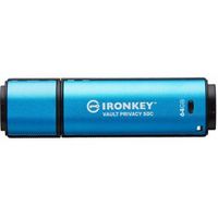 Kingston Technology IronKey VP50 USB flash drive 64 GB USB Type-C 3.2 Gen 1 (3.1 Gen 1) Zwart, Blauw