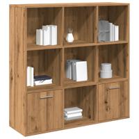 Boekenkast 98x29x97,5 cm bewerkt hout artisanaal eikenkleur