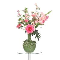 Bolvaas Bloemen keramiek D21xH32 groen