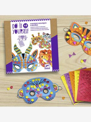 Creatieve set Jungle dieren 5 maskers DJECO meerkleurig