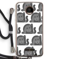 Cats: Motorola Moto Z Force Transparant Hoesje met koord